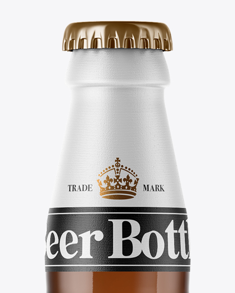 500ml Amber Craft Beer Bottle Mockup - Free Download Images High