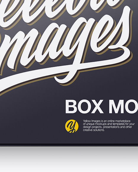 Glossy Paper Box W/ Label Mockup - Top View