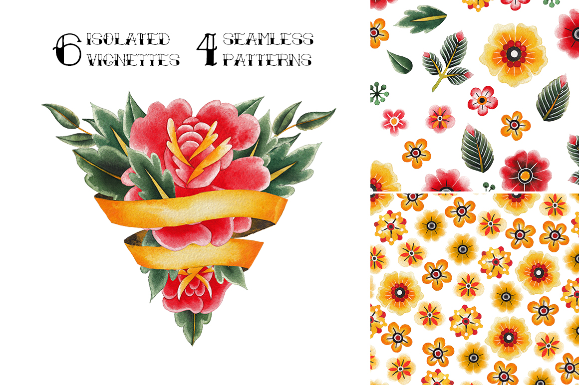Old school floral collection. Vol. 2 Old school floral collection. Vol. 2