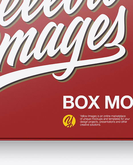 Matte Paper Box W/ Label Mockup - Top View