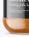 Clear Glass Jar with Orange Jam Mockup Clear Glass Jar with Orange Jam Mockup