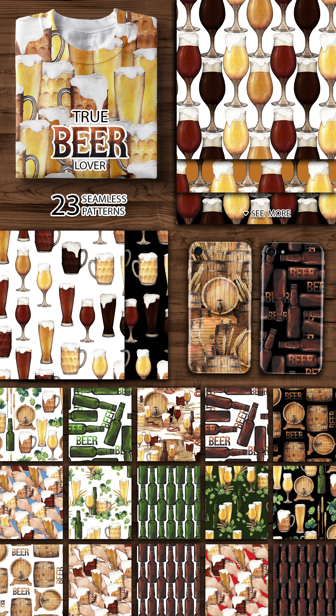 Watercolor beer collection Watercolor beer collection