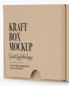 Matte Kraft Paper Box Mockup - Half Side View Matte Kraft Paper Box Mockup - Half Side View