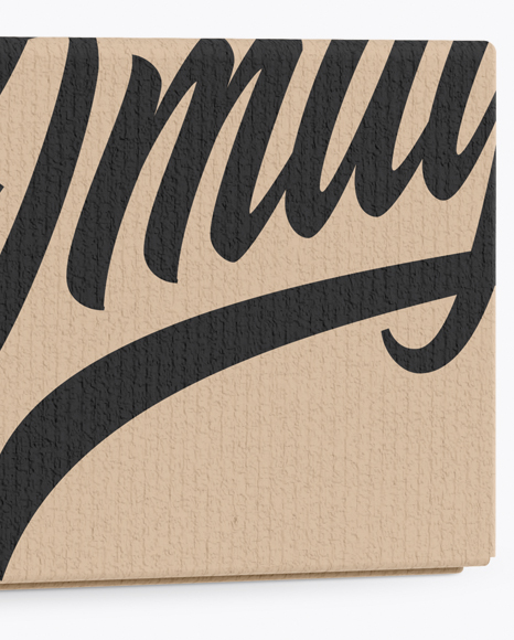 Matte Kraft Paper Box Mockup - Half Side View Matte Kraft Paper Box Mockup - Half Side View