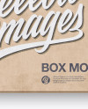 Kraft Box W/ Label Mockup - Top View