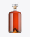 Glass Bottle W/ Cognac Mockup