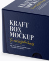 Glossy Kraft Paper Box Mockup - Half Side View (High-Angle Shot)