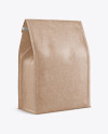 Kraft Paper Coffee Bag w/ a Tin-Tie Mockup - Halfside View