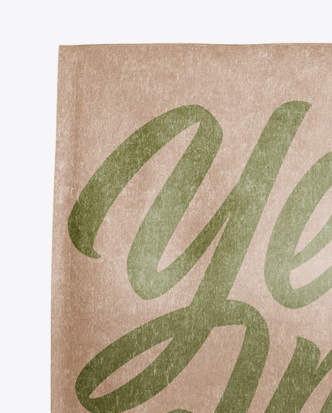 Kraft Paper Coffee Bag Mockup - Front View