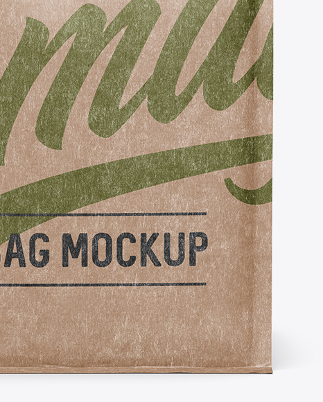 Kraft Paper Coffee Bag Mockup - Front View