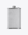 Steel Flask With Leather Wrap Mockup - Back View