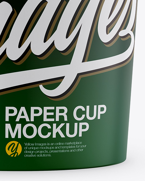 Paper Cup Mockup - Front View