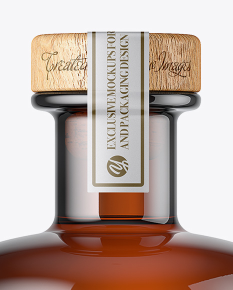 Amber Glass Bottle Mockup Amber Glass Bottle Mockup
