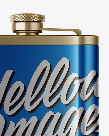 Steel Flask Mockup - Back View