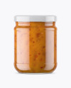 Clear Glass Jar with Sweet & Sour Sauce Mockup