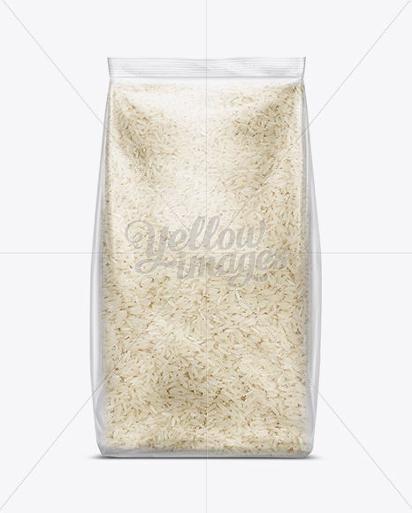 Bag W/ Basmati Rice Mockup