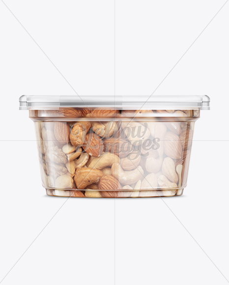 200g Plastic Cup W/ Mixed Nuts Mockup