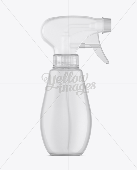 350ml Plastic Trigger Bottle w/ Shrink Sleeve Label Mockup