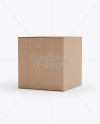 Corrugated Box Mockup - 25° Angle Front View