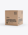 Corrugated Box Mockup - 25° Angle Front View