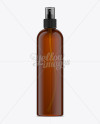 350ml Amber Plastic Boston Bottle Mock-Up