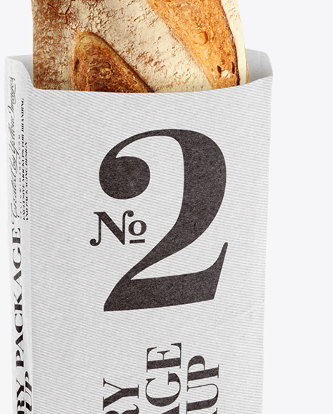 White Paper Bakery Bag Mockup