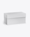 Paper Box Mockup - Half Side View (High-Angle Shot)