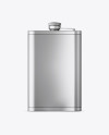 Matte Steel Flask Mockup - Back View