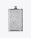 Steel Flask With Leather Wrap Mockup - Back View