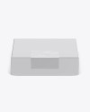 Matte Paper Box W/ Label Mockup - Front View (High-Angle Shot)