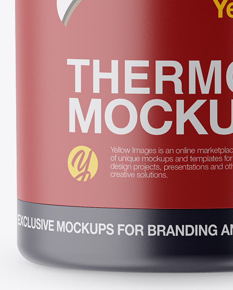 Matte Thermos Mockup