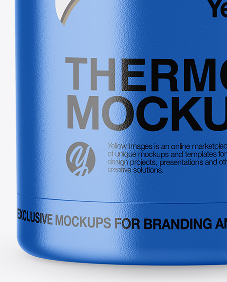 Metallic Thermos Mockup