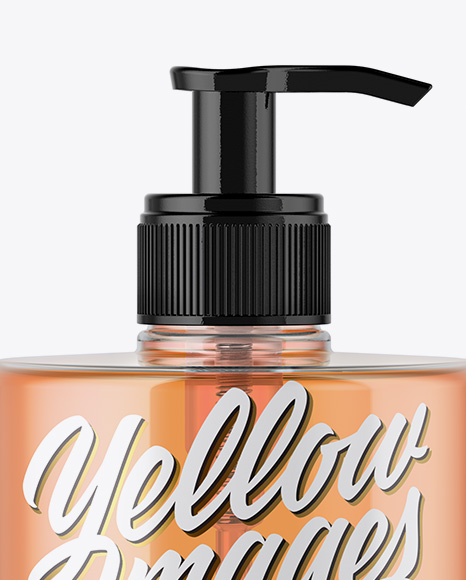 500ml Plastic Bottle with Pump Mockup 500ml Plastic Bottle with Pump Mockup