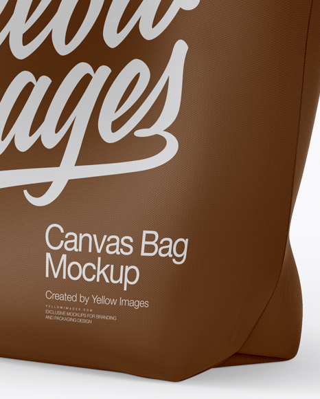 Canvas Bag Mockup - Half Side View