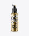Metallic Plastic Bottle W/ Pump Mockup Metallic Plastic Bottle W/ Pump Mockup