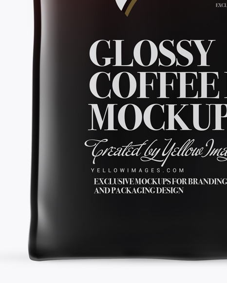 Glossy Coffee Bag Mockup