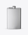 Matte Steel Flask Mockup (High-Angle Shot)