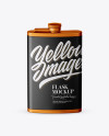 Matte Steel Flask Mockup (High-Angle Shot)