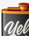 Matte Steel Flask Mockup (High-Angle Shot)