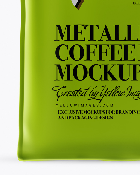 Metallic Coffee Bag Mockup