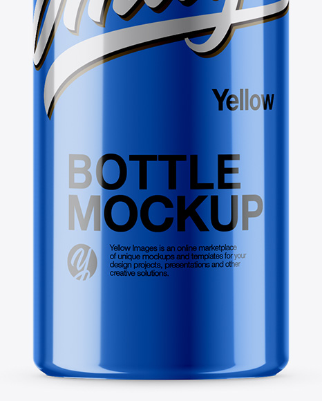 100ml Metallic Bottle Mockup