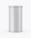 Matte Coffee Tin Can Mockup - Front View