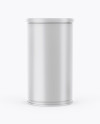 Matte Coffee Tin Can Mockup - Front View