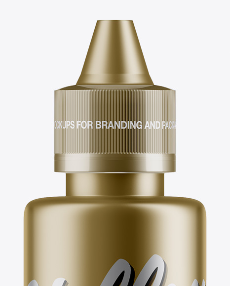 100ml Matte Metallic Bottle Mockup