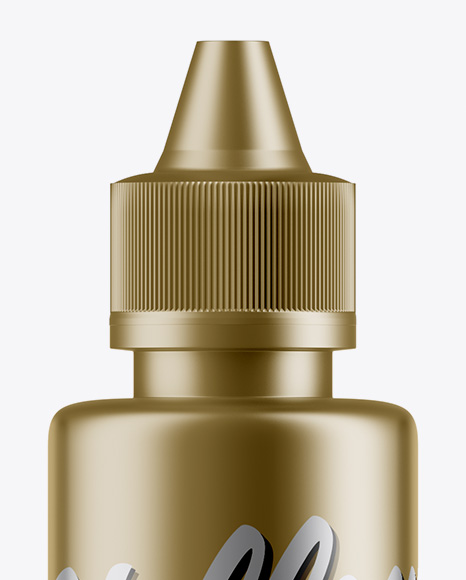 100ml Matte Metallic Bottle Mockup