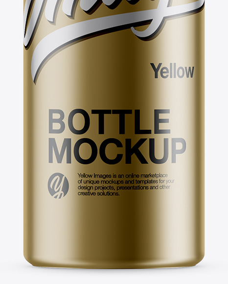 100ml Matte Metallic Bottle Mockup