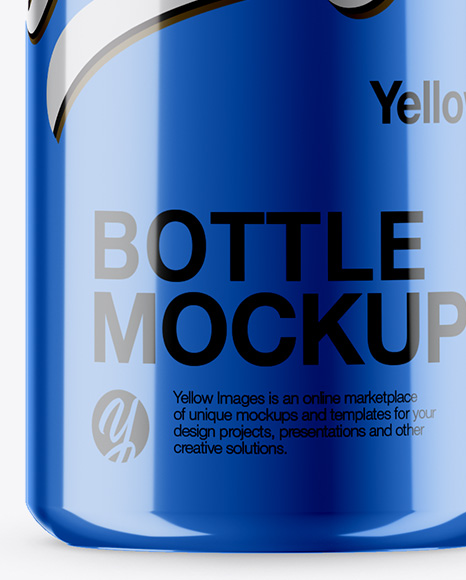 240ml Metallic Bottle Mockup