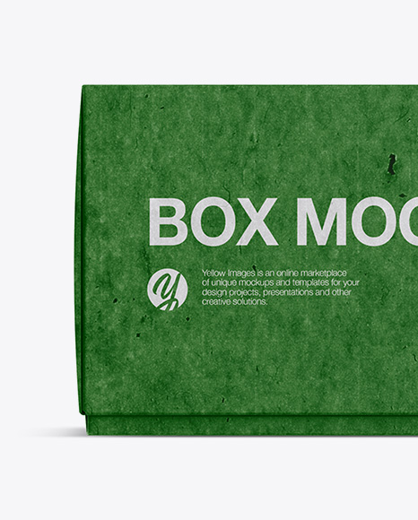 Textured Box Mockup - Front View