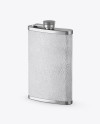 Steel Flask With Leather Wrap Mockup - Half Side View