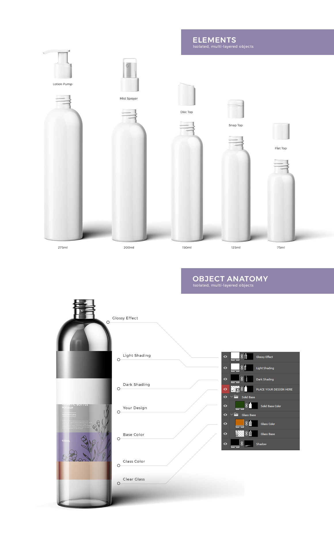 Cosmetic Bottles Mockup Vol.3